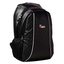 F Gear Carlton V2 Leather 27 Liters Laptop Backpack (Black)