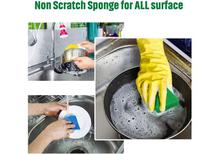 4 Pieces Reusable Cleaning Sponge Scrubber for Dishes & Kitchen  ( Multi Colour )