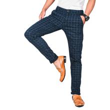 Virjeans Stretchable Cotton Check Blue Chinos Pant for Men (VJC 714) 3