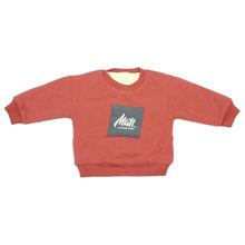 Blush Red Round Neck Sweatshirt For Boys