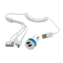 Combo Of Car Charger And Charge Sync Cable 1.5M (White)