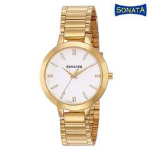 Sonata Analog White Dial Women's Watch-8141YM01