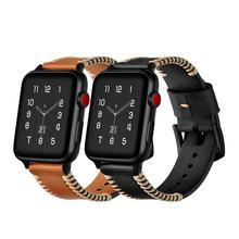 JINYA Style Leather Band For Apple Watch 42MM / 44MM Black