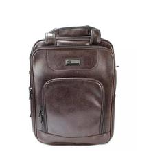 Business PU Leather Solid Backpack Casual Computer Bag