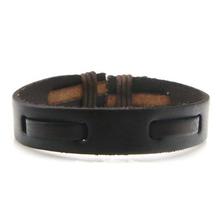 Men Bracelet Punk Black/Brown/Blue/Lake Blue Braided Leather Bracelet Bangle Male Accessories Jewelry Black Leather Bracelets