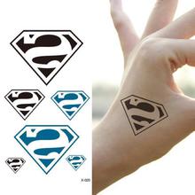 Superman Design Temporary Tattoos Stickers Body Art Fake Tattoos