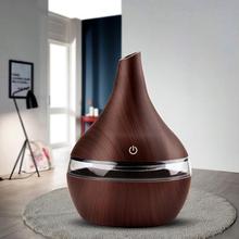 300ML USB Electric Aroma Air Diffuser Wood Ultrasonic Air Humidifier