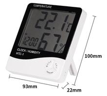 Digital Indoor Clock/ nree Humidity Hygrometer Thermometer Humidity Meter Large LCD Display
