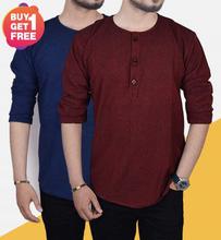 BUY 1 GET 1 FREE Men’s Fashion Linen Kurta Shirt