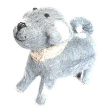 Grey Felt Playing Dog Toy