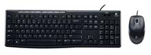 Logitech MK200 Full Sized Wired Keyboard With High Definition Optical Mouse - Black