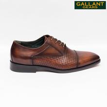 Kapadaa: Gallant Gears Coffee Leather Lace Up Formal Shoes For Men – (MJDP31-17)