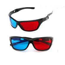 3D  Blue & Red Plastic Glasses With Black Frame