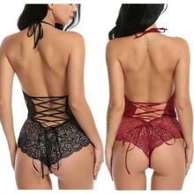 Women Sexy Lingerie Nightwear Underwear G String Lace Sling Sleepwear Teddies Bodysuits plus size