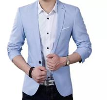 Summer Blazer For Men- Sky Blue (One Button)