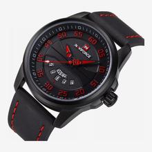 NAVIFORCE  Nf9124 Leather Waterproof Date Day Display Quartz Watch