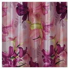 Digital Print Curtains With Pink Lily Patterns