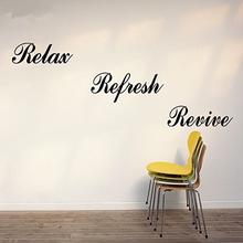 Relax Refresh Revive Inspirational Quote Vinyl Art Wall Decal Wall Sticker