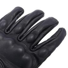 Retro Pursuit Perforated Real Leather Motorcycle Gloves Leather
