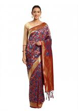 Stylee Lifestyle Red Banarasi  Silk Jacquard Saree - 2295