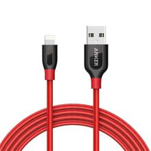 Anker A8122 Power Line + Lightning Cable 6ft-  Red