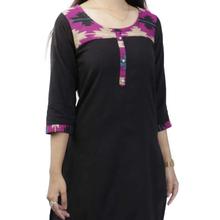 Black/Purple Designed Woolen Vela Kurti For Women