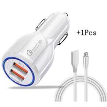 Olaf Car USB Charger Quick Charge 3.0 2.0 Mobile Phone Charger 2 Port USB Fast Car Charger for iPhone Samsung Tablet Car-Charger