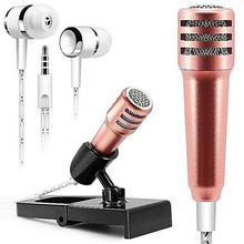 Mini Mike - Karaoke Microphone, Stereo Mic With Earphone For Voice Recording