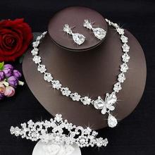 Cristal Conjunto De Joias de Noiva Gota de Lagrima Strass