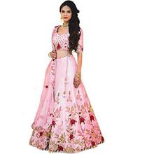 Shree Radhe Enterprise Women's Embroidered Semi Stitched