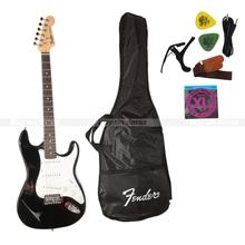 Fender Black Electric Guitar With Bag, Jackwire, Capo Belt, String And 2 Picks