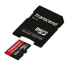 Transcend Micro SDHC Class10 U1 64GB Storage SD Card - (Black)