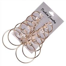 Women Brand Rock Dangle Earrings Set 6/12 Pairs Pack 2018 Geometry Round Pendientes Mujer Moda Fashion Jewelry Female Earrings