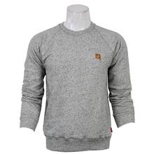 Feather Grey Cotton/Fleece Sweatshirt For Men