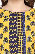 Women Floral Printed Straight Kurtis – Yellow