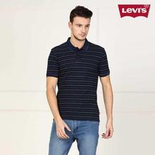 Levi's Dark Blue Striped Polo T-Shirt For Men - (28737-0008)