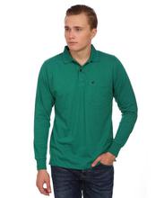 Green Cotton Polo Neck Tshirt For Men - (IFTM100C)