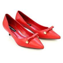 Shoe.A.Holics Cadmael Front Bow Pump Heels For Women - Red