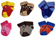 Pack of 6 Pairs of Cotton Socks for Newborn Babies (3006)