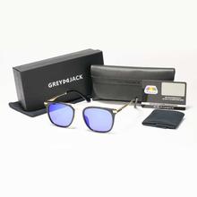 GREY JACK Polarized Club Master Design Mer.Blue Aviator Sunglasses (Unisex)