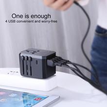 JOYROOM JY-305PLUS Type-C + 4 USB Global Travel Charging Adapter for US, UK, AU, EU