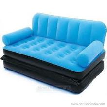 5 in 1 Best Way  Inflatable Velvet Air Sofa Cum Bed with Air Pump