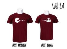 Combo of Pacman Couple T-shirt - Maroon