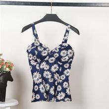 JYConline Floral Bustier Crop Top Summer Women Tank Top