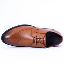 Caliber Shoes Coffee Lace Up Formal Shoes For Men (P518C)