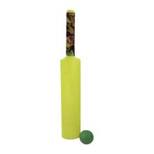 Yellow Plastic Cricket Bat & Ball For Kids (3 x 20 Inches)