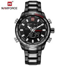 NaviForce NF9093 Stainless Steel Quartz Watch For Men- Black/White