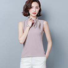 Loose Chiffon Shirt _2019 Summer New Korean Sleeveless