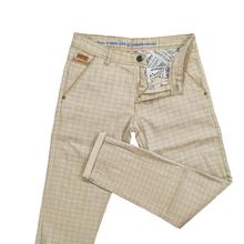 Virjeans Stretchable Cotton Check Chinos Pant for Men (VJC 712) Brown