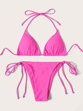 Triangle Top With Tie Side Tanga Bikini Set